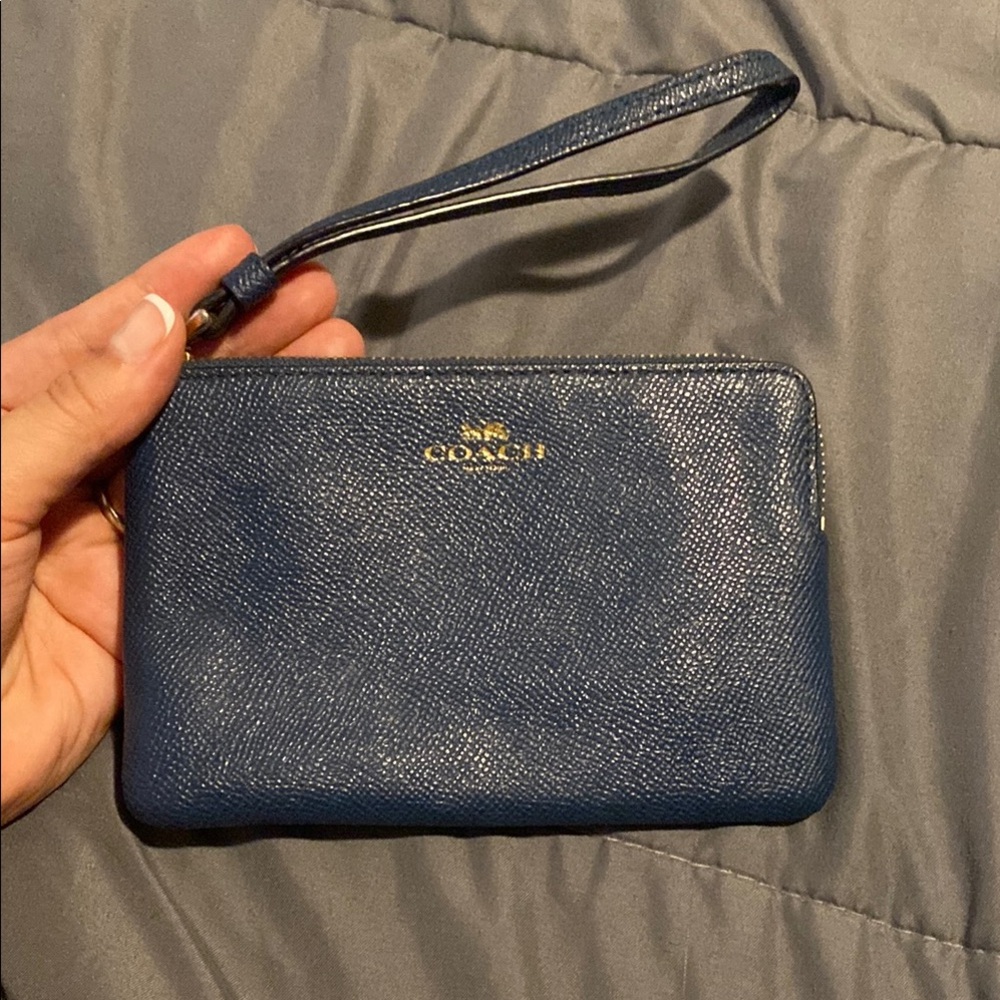 Coach Blue Wristlet